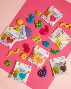ChildGen Naturalna ciastolina do zabawy, KOLORY PODSTAWOWE, eko-pack 6 szt. Re-Fill Play Dough