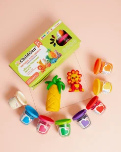 ChildGen 100% naturalna ciastolina zestaw eco kubków, 8 szt. wegańska, certyfikowana, 2+