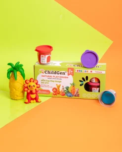 ChildGen 100% naturalna ciastolina zestaw eco kubków, 8 szt. wegańska, certyfikowana, 2+