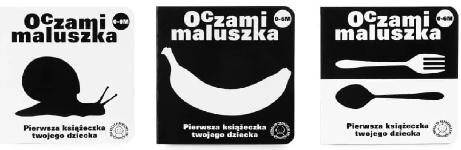 Wydawnictwo Tata Robi Książki Oczami Maluszka kontrastowa książeczka Sztućce