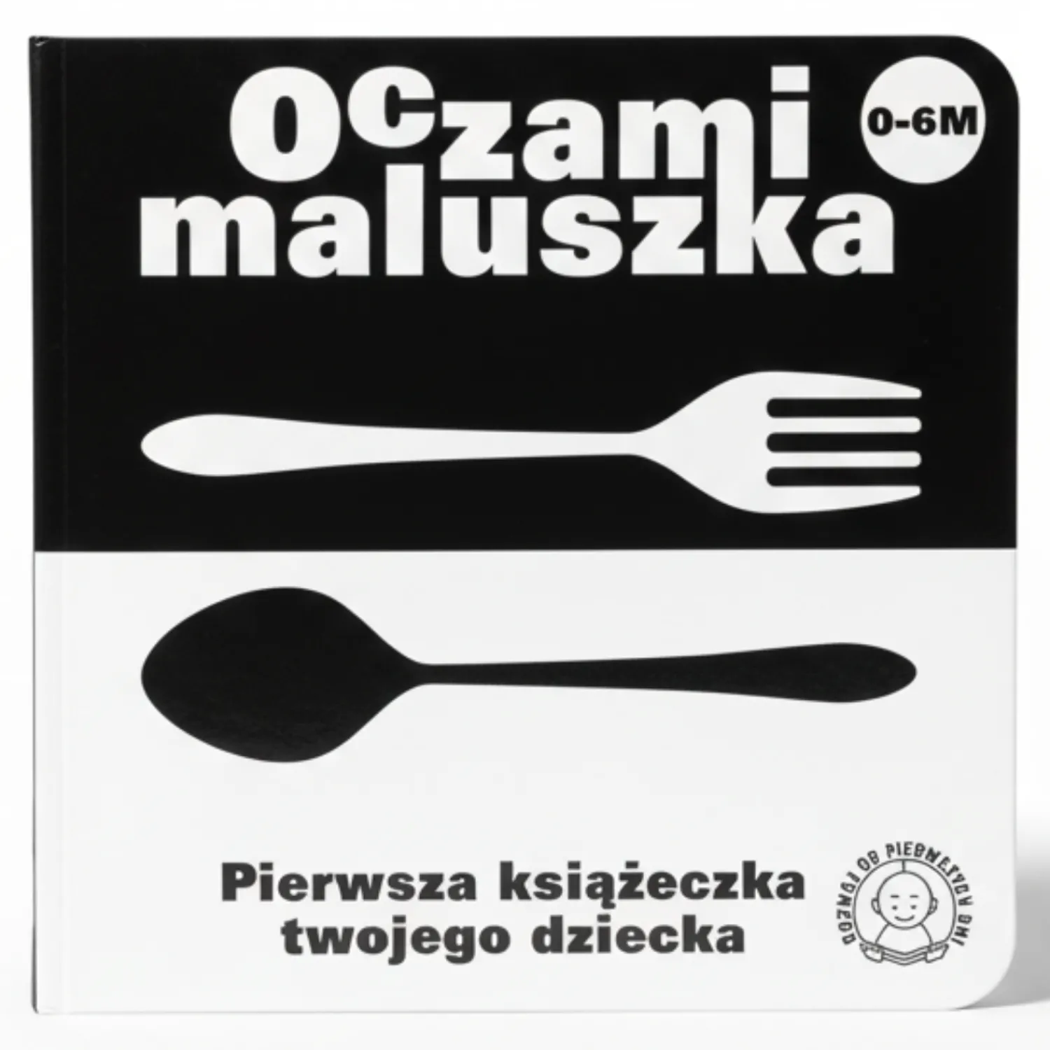 Wydawnictwo Tata Robi Książki Oczami Maluszka kontrastowa książeczka Sztućce