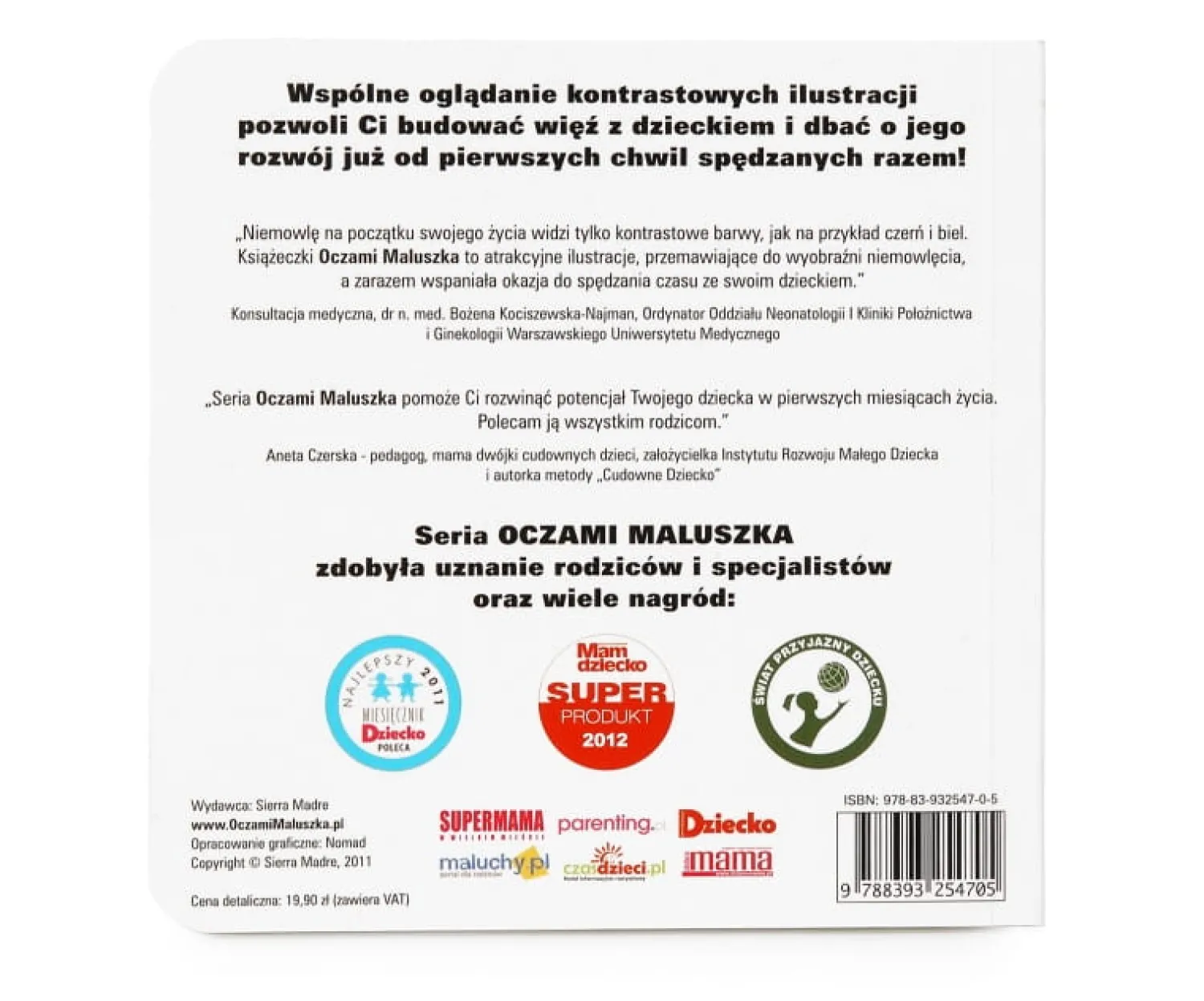 Wydawnictwo Tata Robi Książki Oczami Maluszka kontrastowa książeczka Ślimak