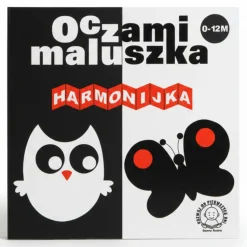 Wydawnictwo Tata Robi Książki Oczami Maluszka kontrastowa książeczka Harmonijka