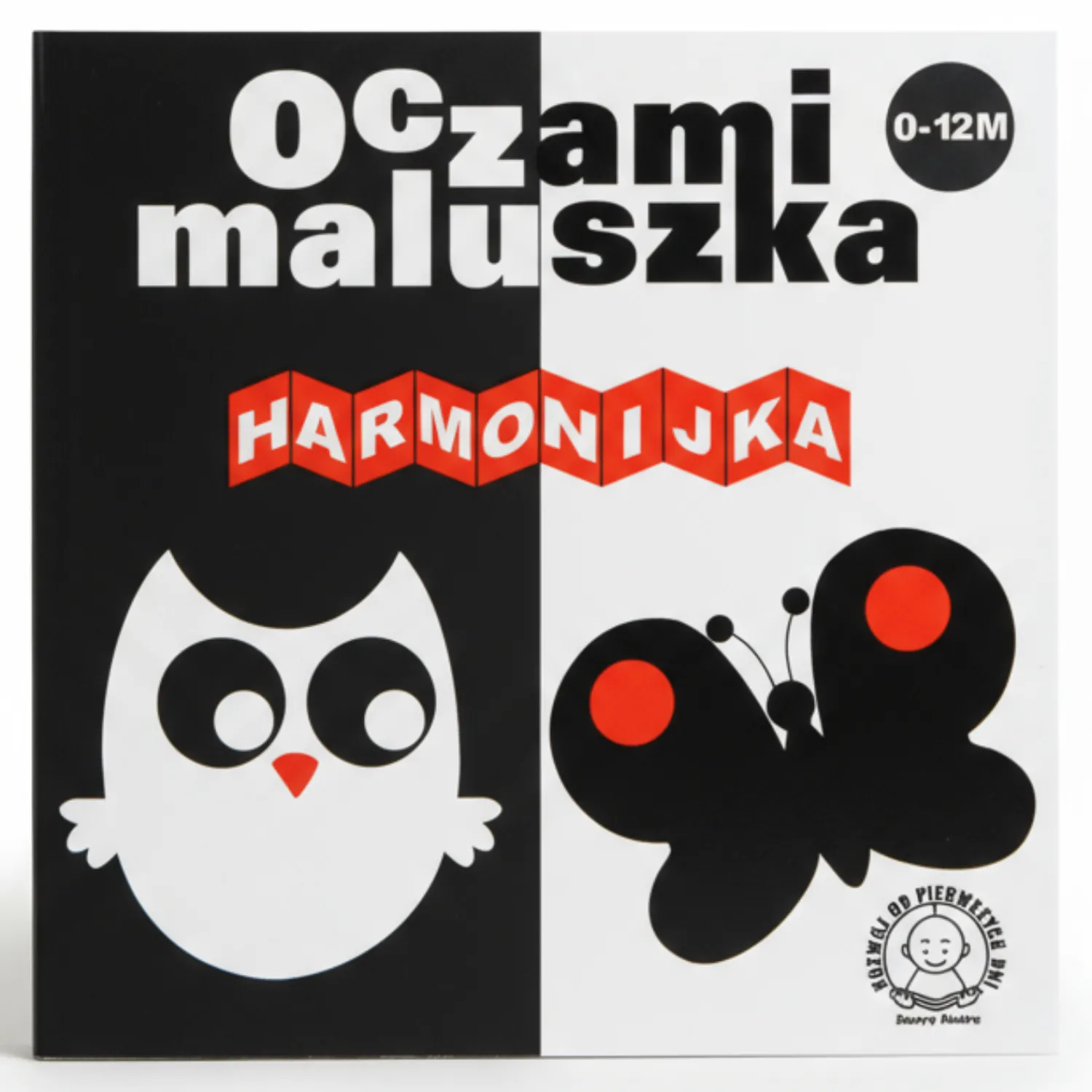 Wydawnictwo Tata Robi Książki Oczami Maluszka kontrastowa książeczka Harmonijka