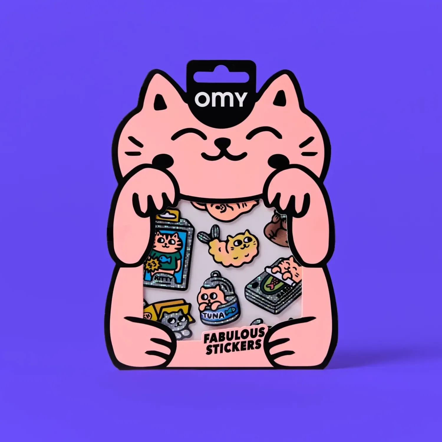 OMY Odlotowe winylowe naklejki - BIG KITTY