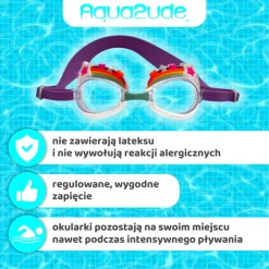 Bling2o Okulary do pływania Aqua2ude - Tęcza z gwiazdkami 3+