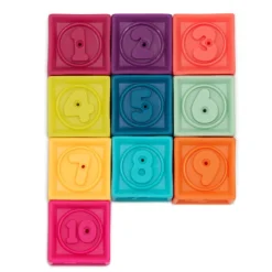 B.Toys One Two Squeeze – klocki miękkie – zestaw mały