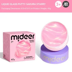 Mideer Perłowa masa sensoryczna Pearly Putty - sakura pink