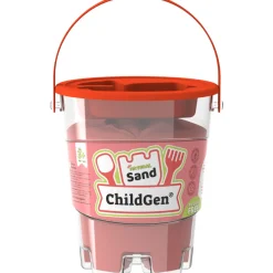 ChildGen Piasek kinetyczny z foremką, 100% naturalny CZERWONY, 500g