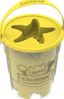 ChildGen Piasek kinetyczny z foremką, 100% naturalny, 500g, kolor ŻÓŁTY