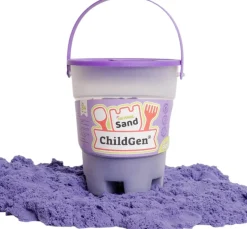 ChildGen Piasek kinetyczny z foremką, 100% naturalny, 500g, kolor FIOLETOWY
