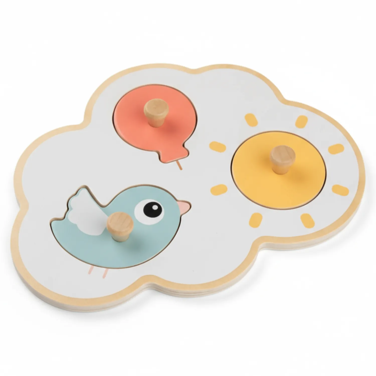 Done by Deer Pierwsze Puzzle z Uchwytami Happy Clouds
