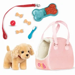 OurGeneration Piesek COCKER SPANIEL w torebce – Hop in Dog Carrier