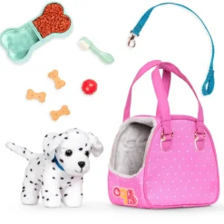 OurGeneration Piesek DALMATYŃCZYK w torebce – Hop in Dog Carrier
