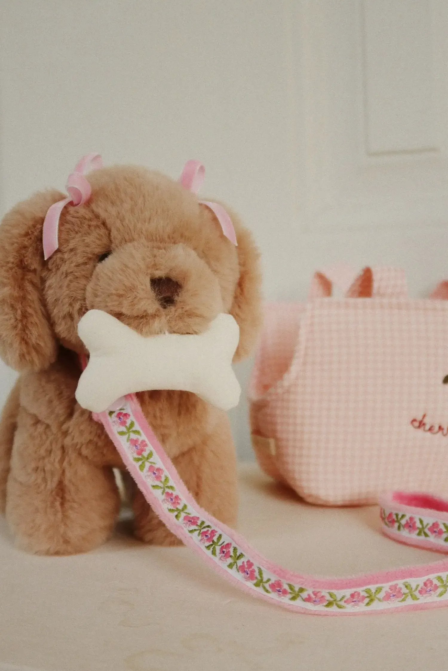 Konges slojd Piesek w torebce - pink check