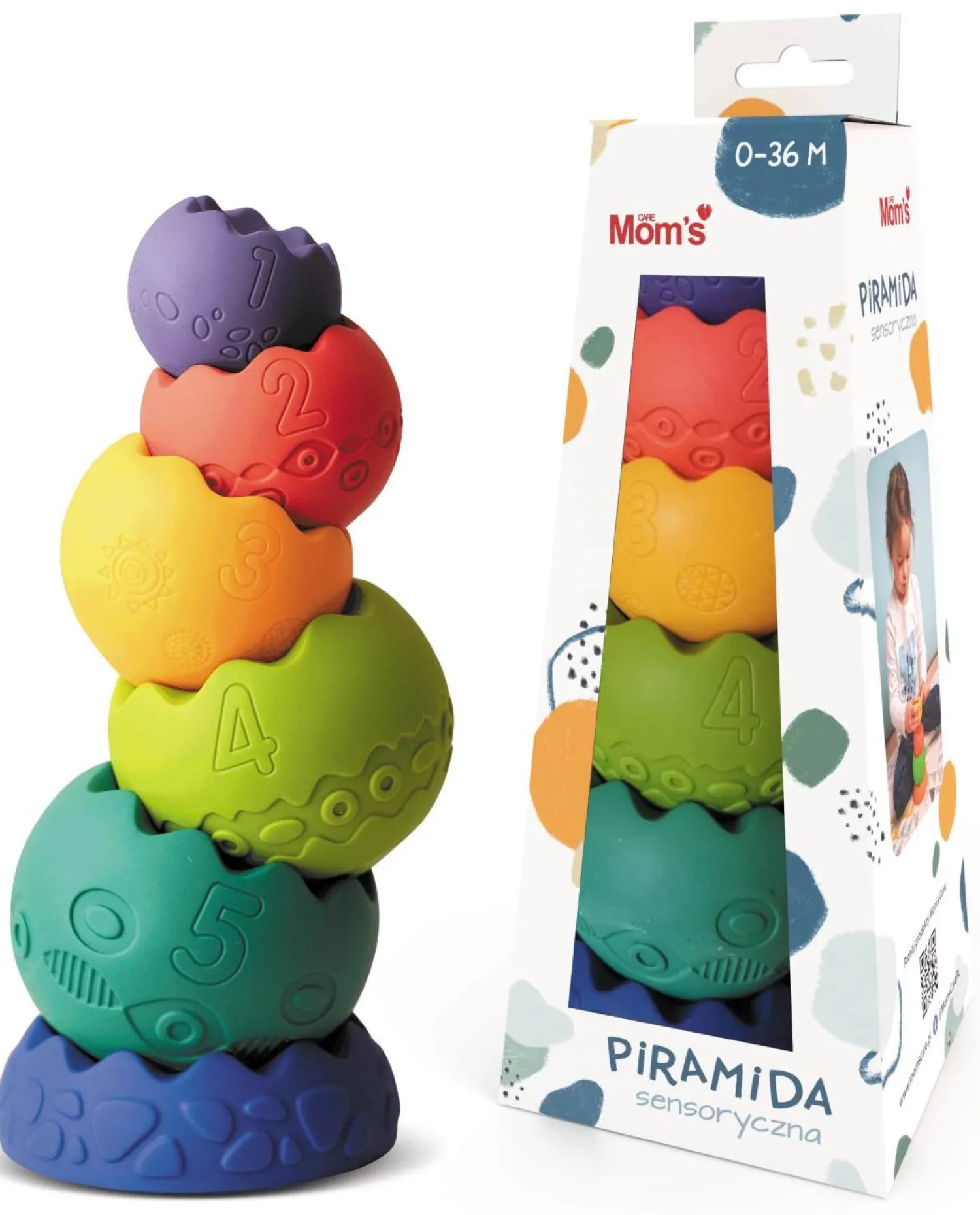 Mom's Care Piramida Sensoryczna pastelowa