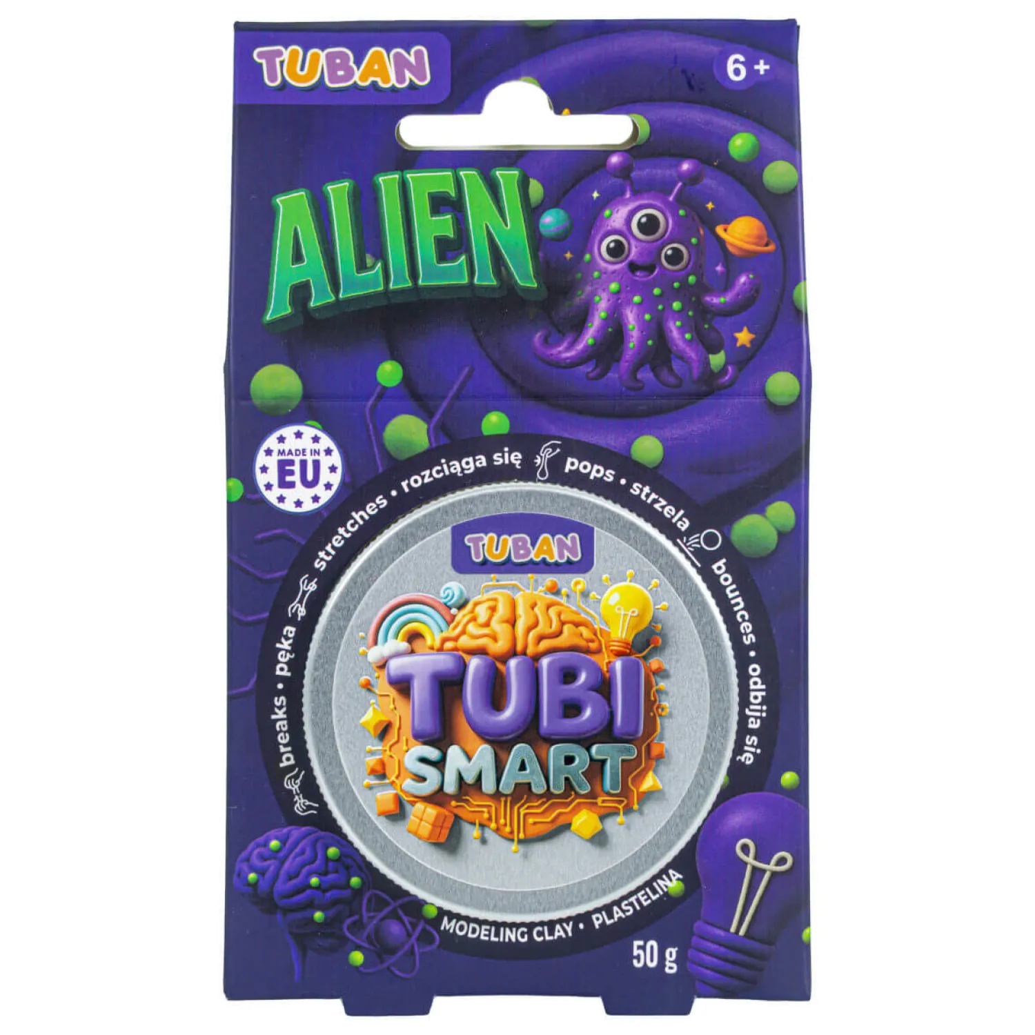 Tuban Plastelina Tubi Smart - ALIEN, 50g