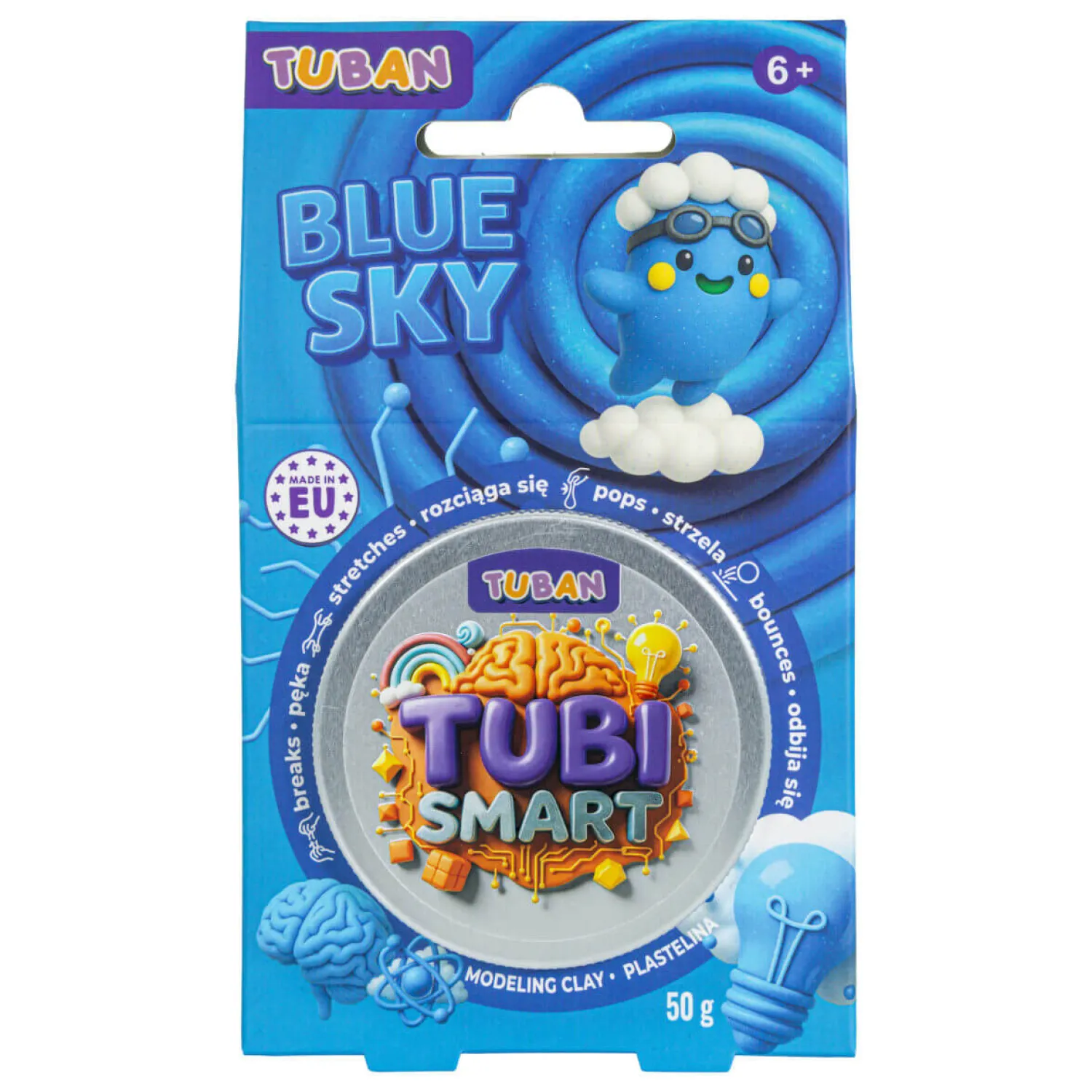 Tuban Plastelina Tubi Smart - BLUE SKY, 50g