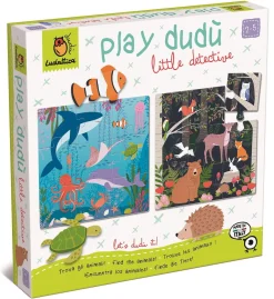 Ludattica PLAY DUDÙ - zestaw edukacyjny dla najmłodszych 2w1 - “mały detektyw – gdzie mieszka to zwierzę?”