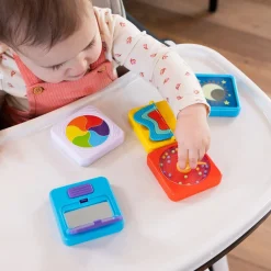 Fat Brain Toys PlayTab Sensoryczne Kwadraty - zestaw 1 z przekładankami