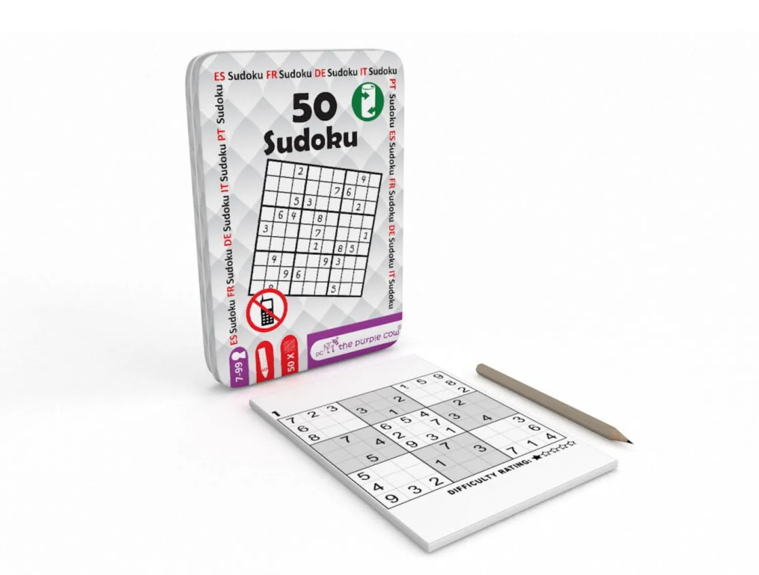 The Purple Cow Podróżne łamigłówki - 50 Sudoku