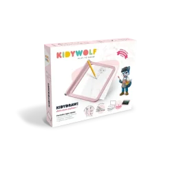 Kidywolf Podświetlany tablet do nauki pisania i rysowania KIDYDRAW-PRO - różowy