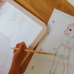 Kidywolf Podświetlany tablet do nauki pisania i rysowania KIDYDRAW-PRO - różowy