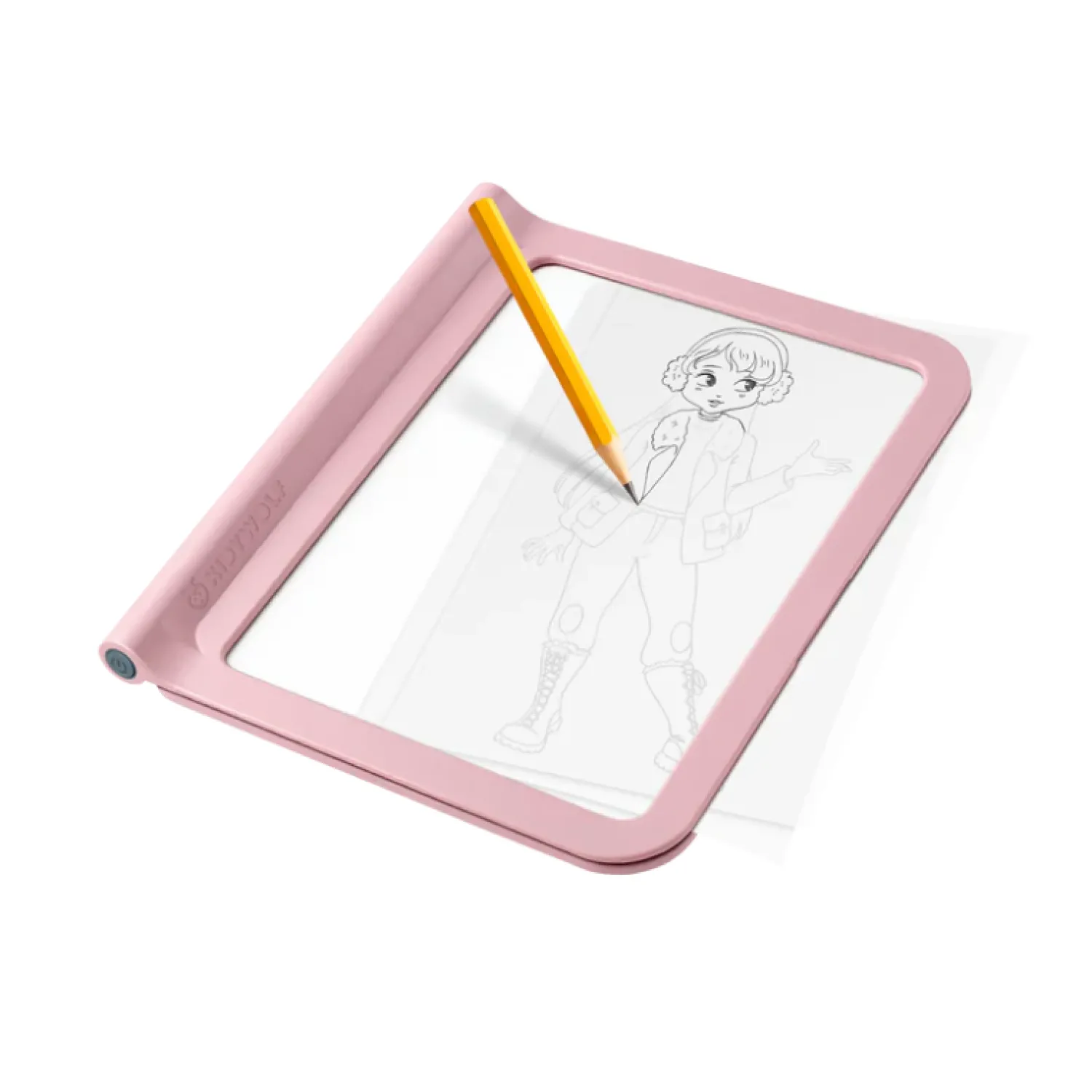 Kidywolf Podświetlany tablet do nauki pisania i rysowania KIDYDRAW-PRO - różowy