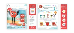 Glo Pals Postać do kąpieli Sammy - zestaw z dwiema kostkami sensorycznymi świecącymi w wodzie
