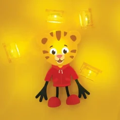 Glo Pals Postać do kąpieli Tygrysek Daniel - zestaw z dwiema kostkami sensorycznymi świecącymi w wodzie