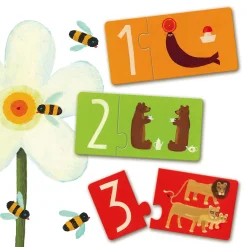 Djeco Puzzle łączenie liczb i liter