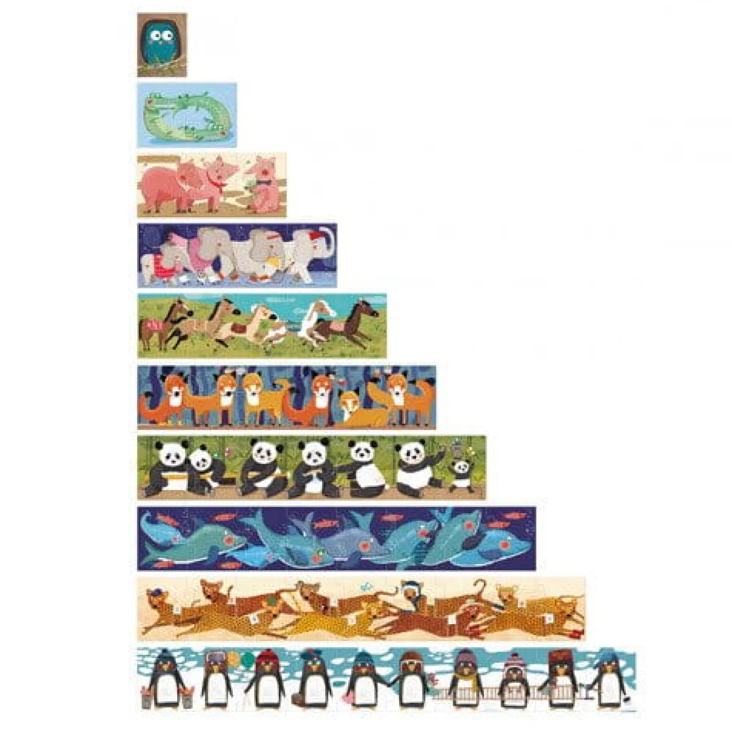Londji Puzzle dla dzieci, nauka liczenia, Pingwinki