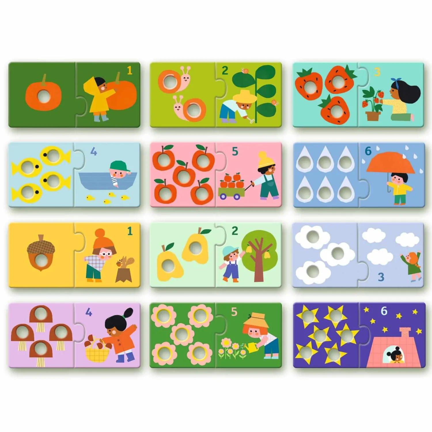 Djeco Puzzle duo łączenie liczb