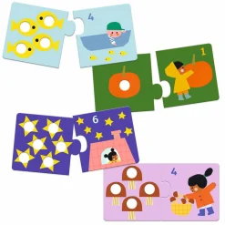Djeco Puzzle duo łączenie liczb