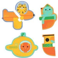 Djeco Puzzle duo POJAZDY
