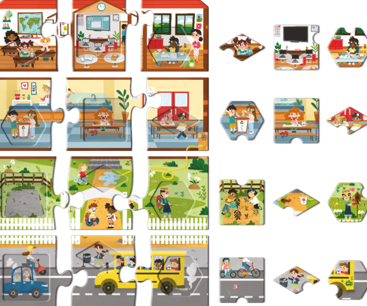 Adventerra Games Puzzle edukacyjne dla dzieci My Eco School