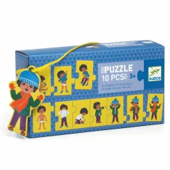 Djeco Puzzle 10 elementowe UBIERAM SIĘ -nowa wersja