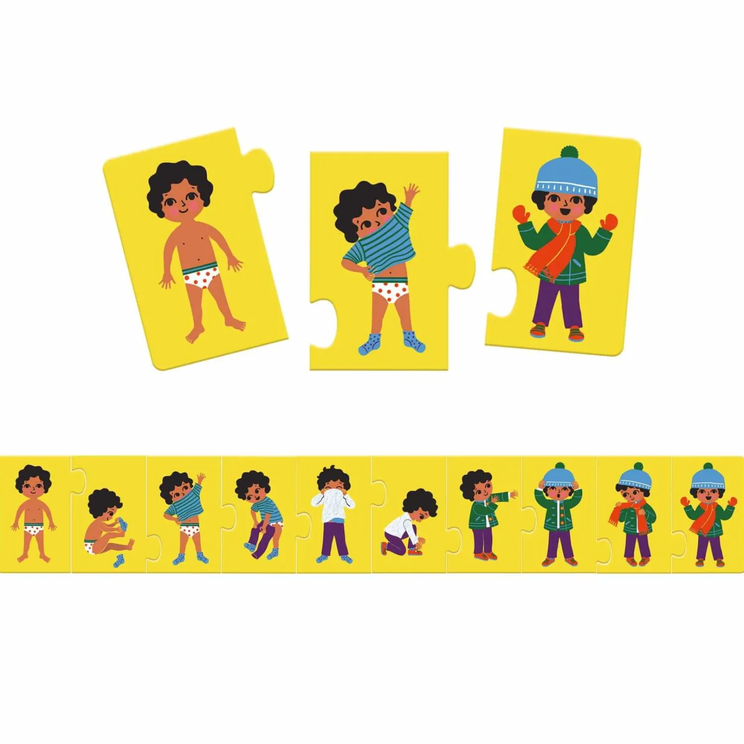 Djeco Puzzle 10 elementowe UBIERAM SIĘ -nowa wersja