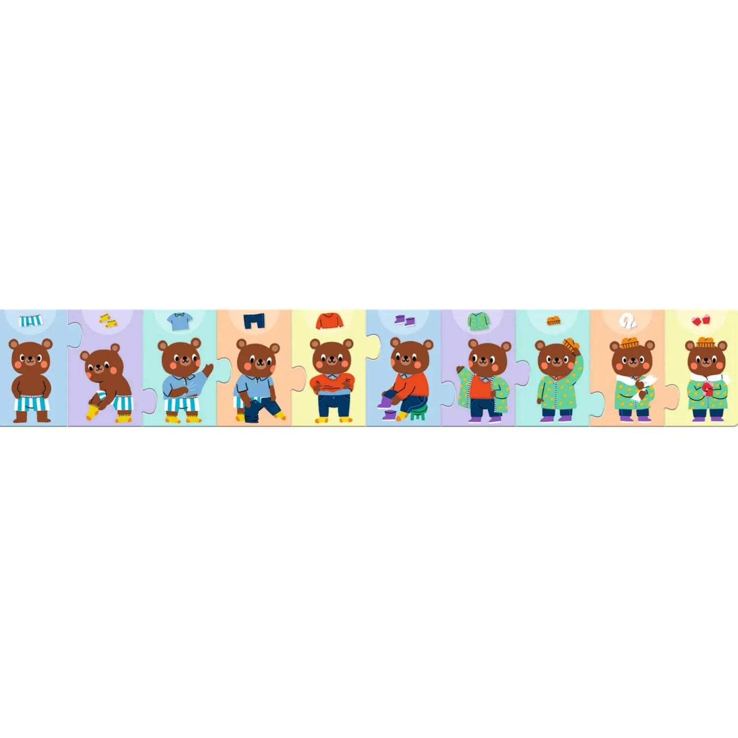 Djeco Puzzle 10 elem. UBIERANKI MISIA TEDDY'EGO