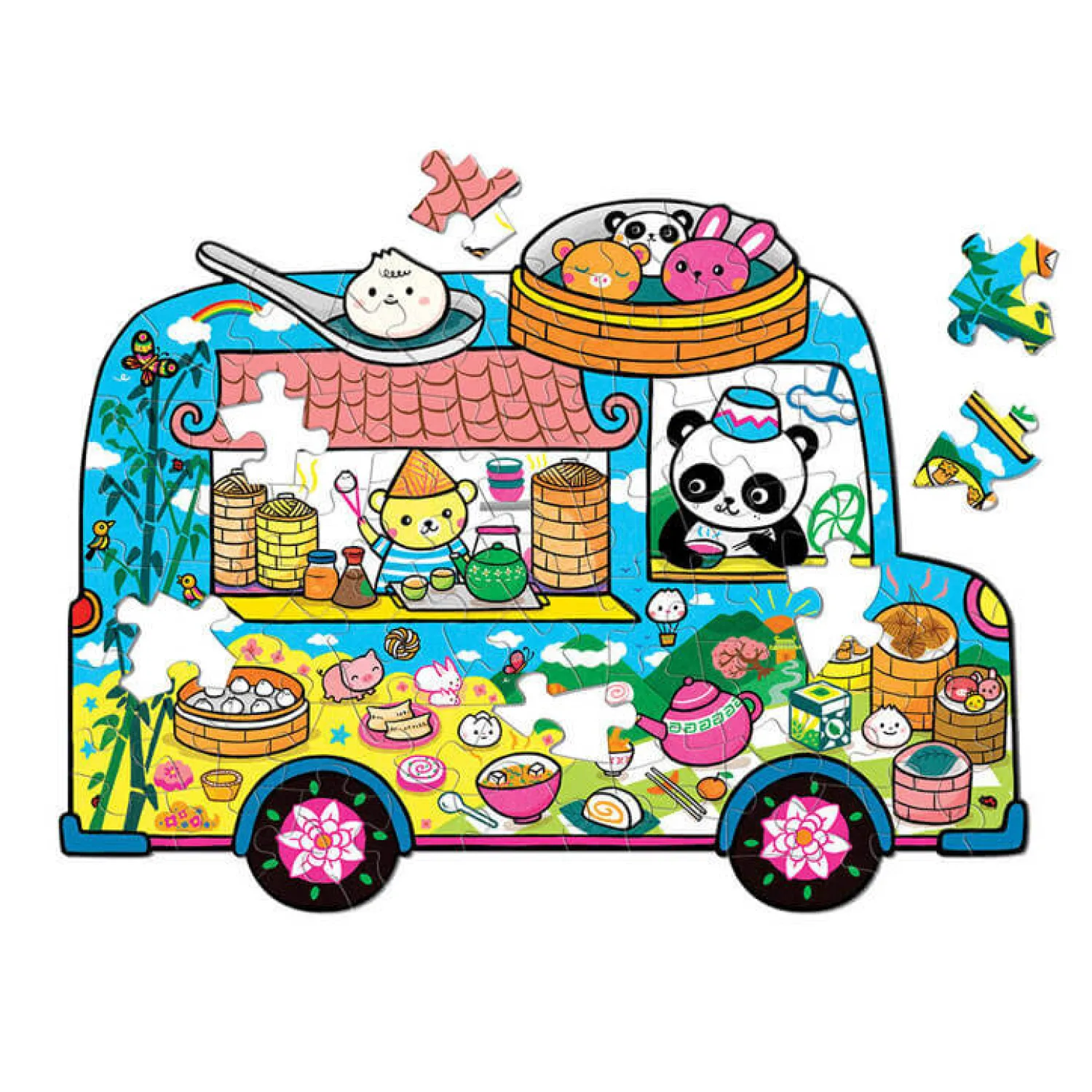 Mudpuppy Puzzle konturowe Food Truck 75 elementów 5+