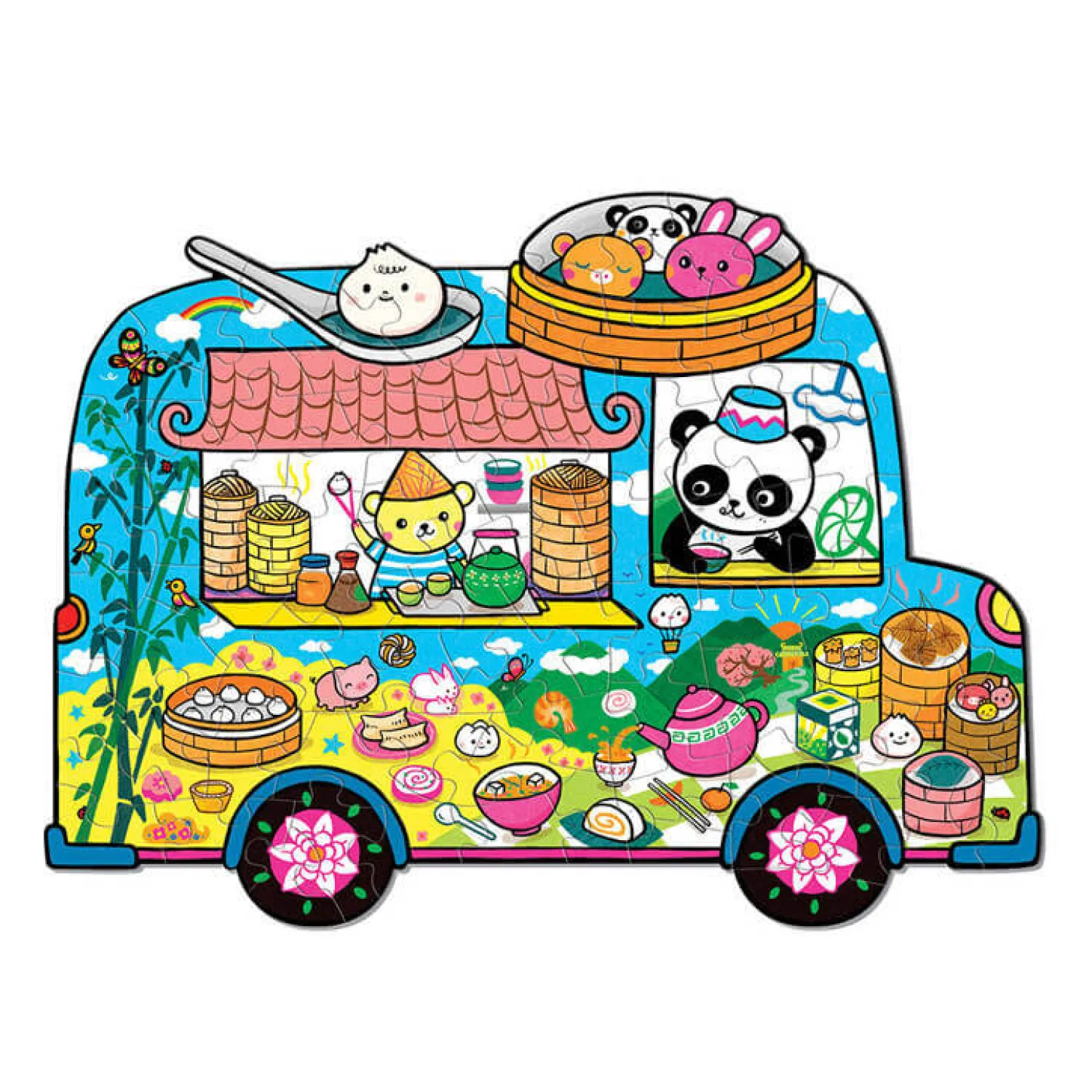 Mudpuppy Puzzle konturowe Food Truck 75 elementów 5+