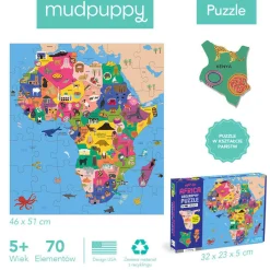 Mudpuppy Puzzle konturowe Mapa Afryki 70 elementów 5+