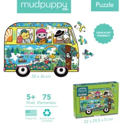 Mudpuppy Puzzle konturowe Van podróżniczy 75 elementów 5+