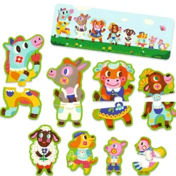 Djeco Puzzle MAŁE I DUŻE NA FARMIE
