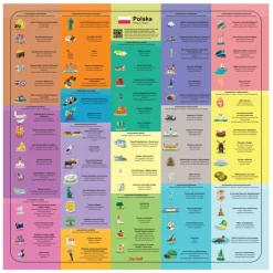 Janod Puzzle magnetyczne Mapa Polski 69 magnesów 7+