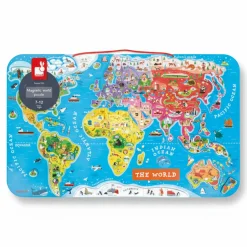 Janod Puzzle magnetyczne Mapa świata