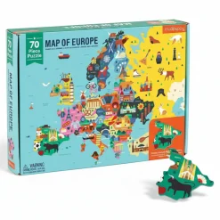 Mudpuppy Puzzle Mapa Europy z elementami w kształcie państw 5+