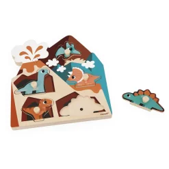 Janod Puzzle muzyczne Dinozaury 18m+