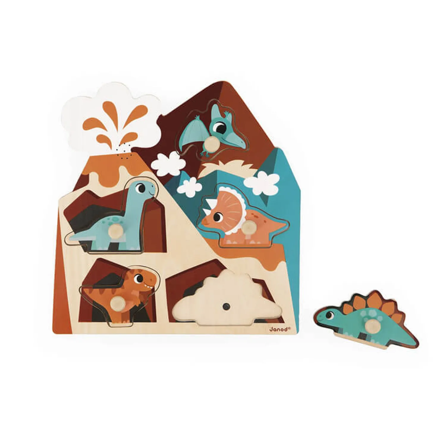 Janod Puzzle muzyczne Dinozaury 18m+