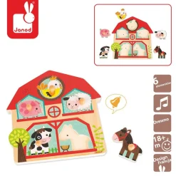 Janod Puzzle muzyczne Mieszkańcy farmy